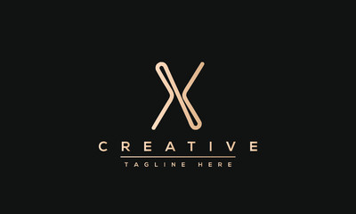 X letter logo Design Modern Monogram Icon. X XX initials based Template and Letters in vector.