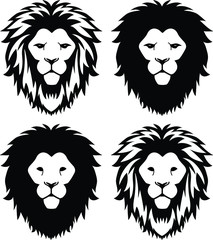 Lion (Panthera Leo) head logo vector