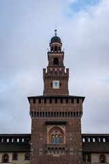 Fototapeta na wymiar Sforzesco Castle in Milan Italy