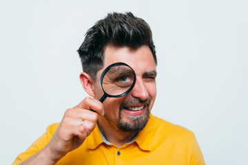 The man with a magnifier