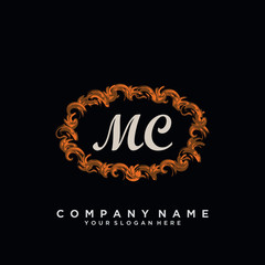 Initial Letter MC Logo With circle Template Vector	
