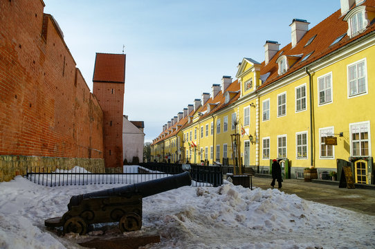 Facades Of Old Famous Jacob's Barracks On Torna Street. The Barracks Were Built In 18th Century At Base Of The City Fortifications