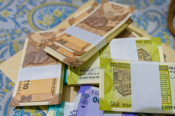 Collection of the Indian currency  banknotes