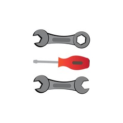 wrench logo icon template