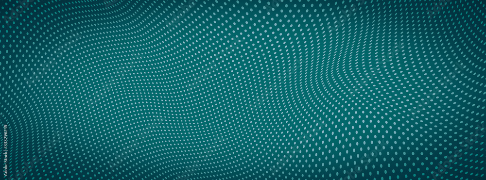 Poster abstract background with dots and circles. dot grid wave.