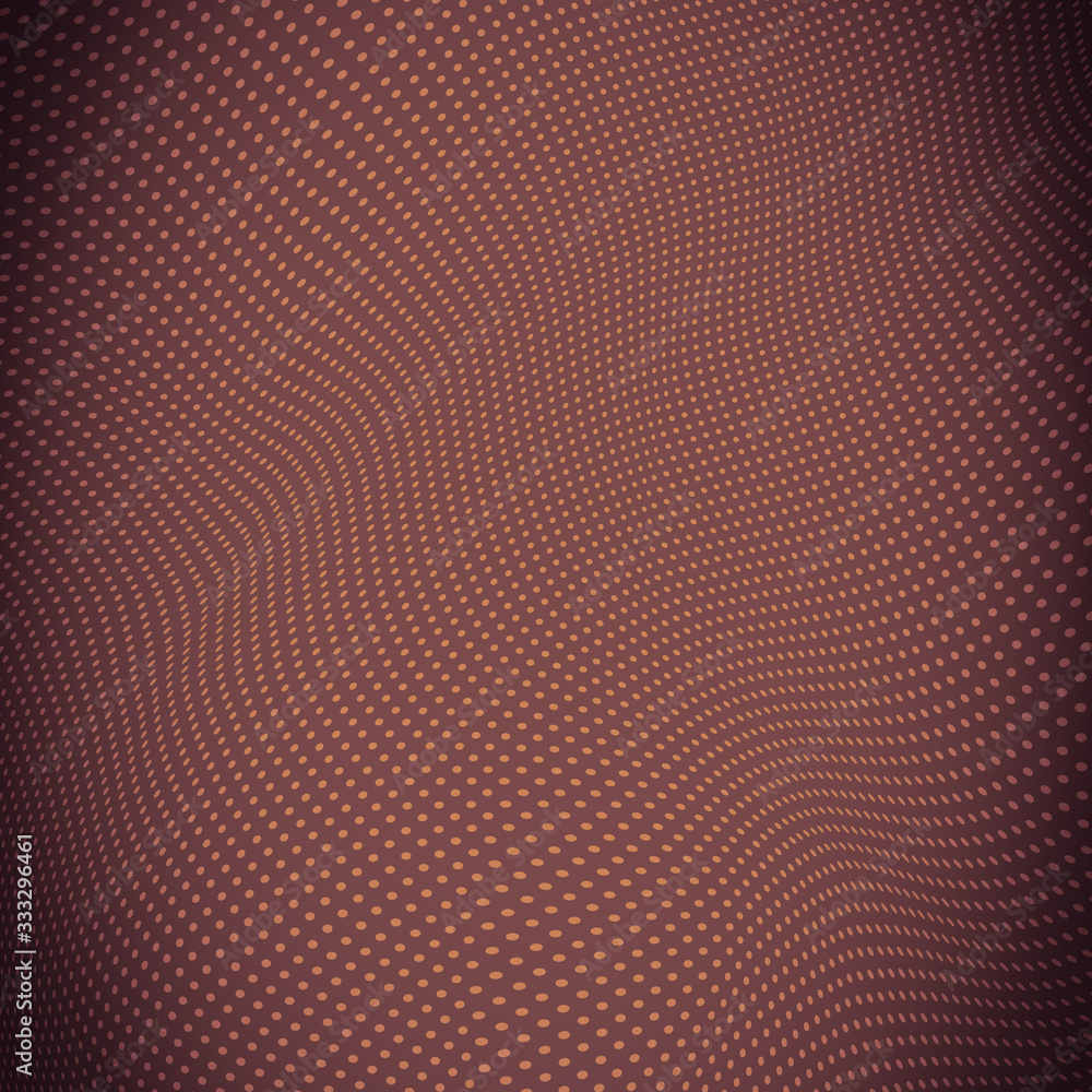 Poster abstract background with dots and circles. dot grid wave.
