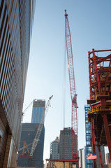 One World Trade Center in New York City 2001 under construction after 9-11