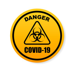 Obraz premium Stop Covid-19 Sign & Symbol, vector Illustration concept coronavirus COVID-19. 