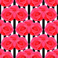 Seamless pattern of flowers pink roses. eps10 vector stock illustration