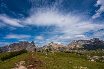 Panoramic view of mountains in South Tyrol, Italy