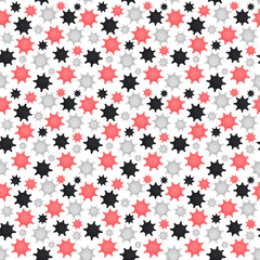 Coronavirus seamless pattern. Repetitive 3d illustration of COVID-19