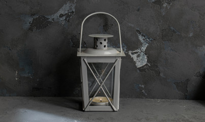 Vintage lantern on a dark background