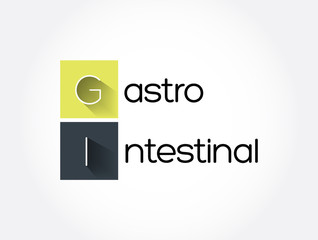 GI - Gastrointestinal acronym, medical concept background