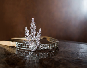 Gatsby style head jewelry. Twenties, retro