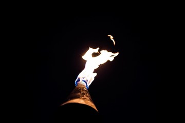 Tiki torch flame