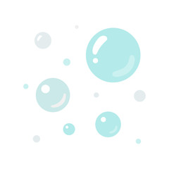 Bubbles  isolated on white background - obrazy, fototapety, plakaty