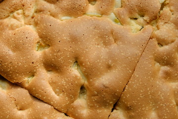 Pieces of sliced delicious apple pie