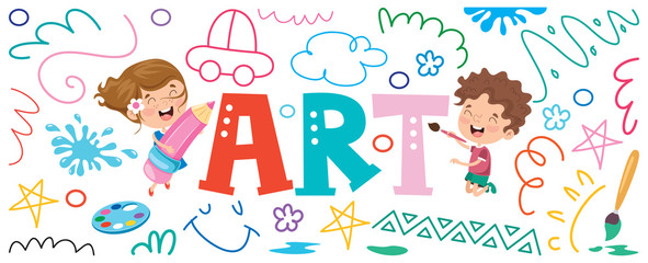 Art Concept Design With Funny Character