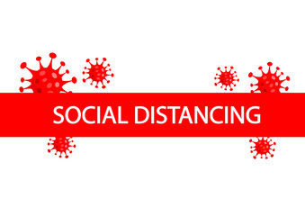 Stay at home banner. Social Distancing covid-19 coronavirus concept