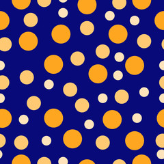 seamless vector pattern, balls blue and yellow