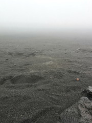Very foggy panorama in nowhere