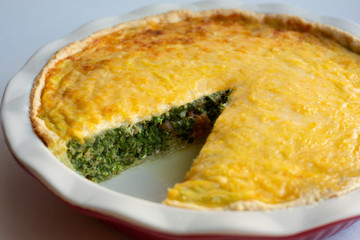 homemade spinach and cheese pie