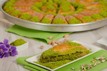 Turkish Dessert, baklava  stock photo