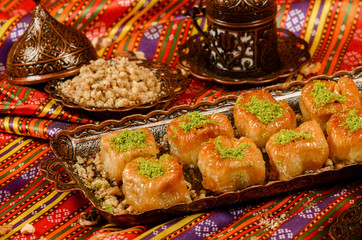 Turkish Dessert, baklava  stock photo