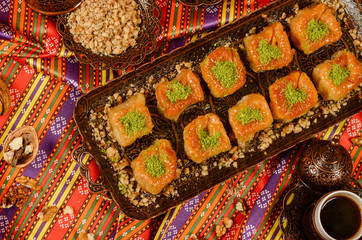 Turkish Dessert, baklava  stock photo