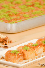 Turkish Dessert, baklava  stock photo