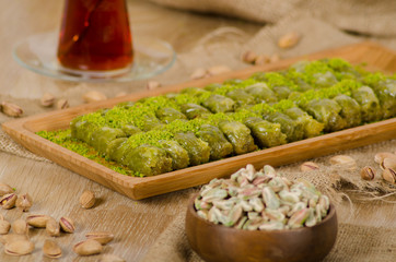 Turkish Dessert, baklava  stock photo