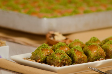 Turkish Dessert, baklava  stock photo