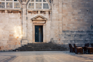 entrance to a church in Dubrovnik 