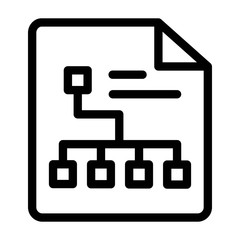 File hierarchy icon. Sharing documents, folder network symbol.