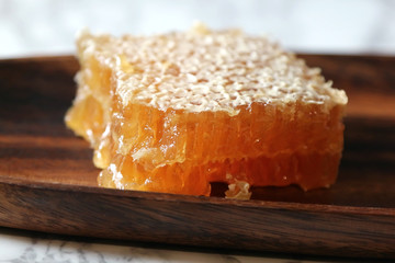 Honey in honeycombs