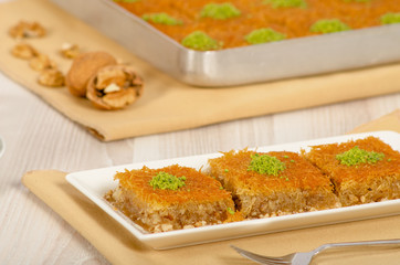 Turkish Dessert, baklava  stock photo
