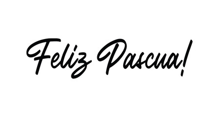 Happy easter lettering text in spanish language. Vector calligraphy.