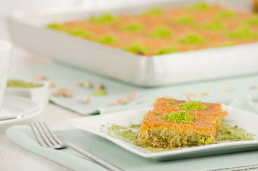  Traditional Turkish Dessert Kadayif stock photo