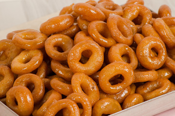 Lokma - traditional turkish pastry stock photo