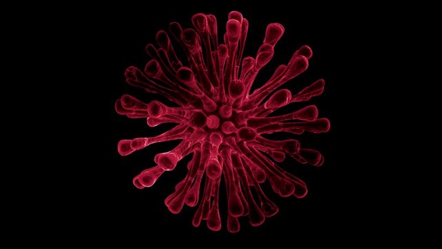 Corona Virus Waving On Alpha Background