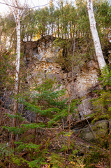 High dolomite bluffs on the Niagara Escarpment, Pottawatomi State Park, Door County, WI.
