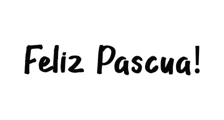 Happy easter lettering text in spanish language. Vector calligraphy.