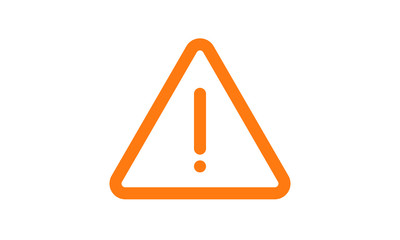 Alert warning or notification alert yellow line art icon for apps and websites