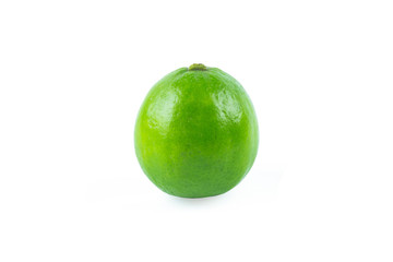 Fresh lime isolated on white background with clipping path