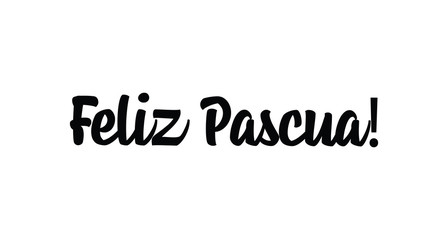 Happy easter lettering text in spanish language. Vector calligraphy.