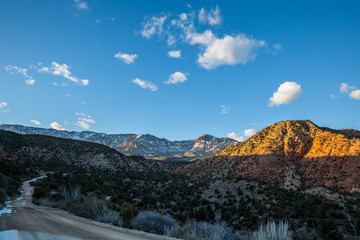 Dirt road into the Pine Valley Mountains of Southern Utah.