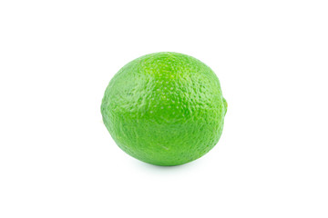 Fresh lime isolated on white background with clipping path