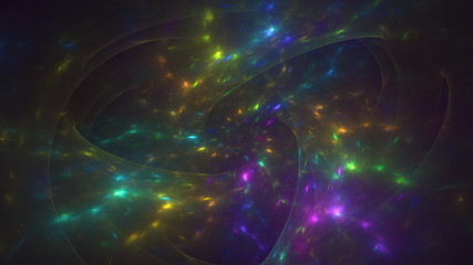 3D rendering abstract fractal light background