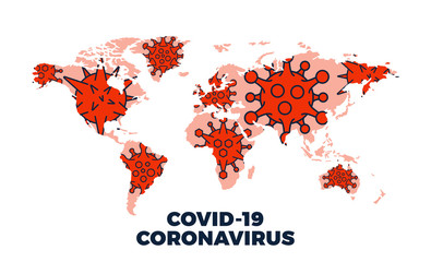 Coronavirus Covid-19 map confirmed cases report worldwide globally. Coronavirus disease 2019 situation update worldwide. Maps show where the coronavirus has spread. vector illustration.