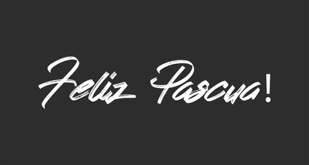 Happy easter lettering text in spanish language. Vector calligraphy.